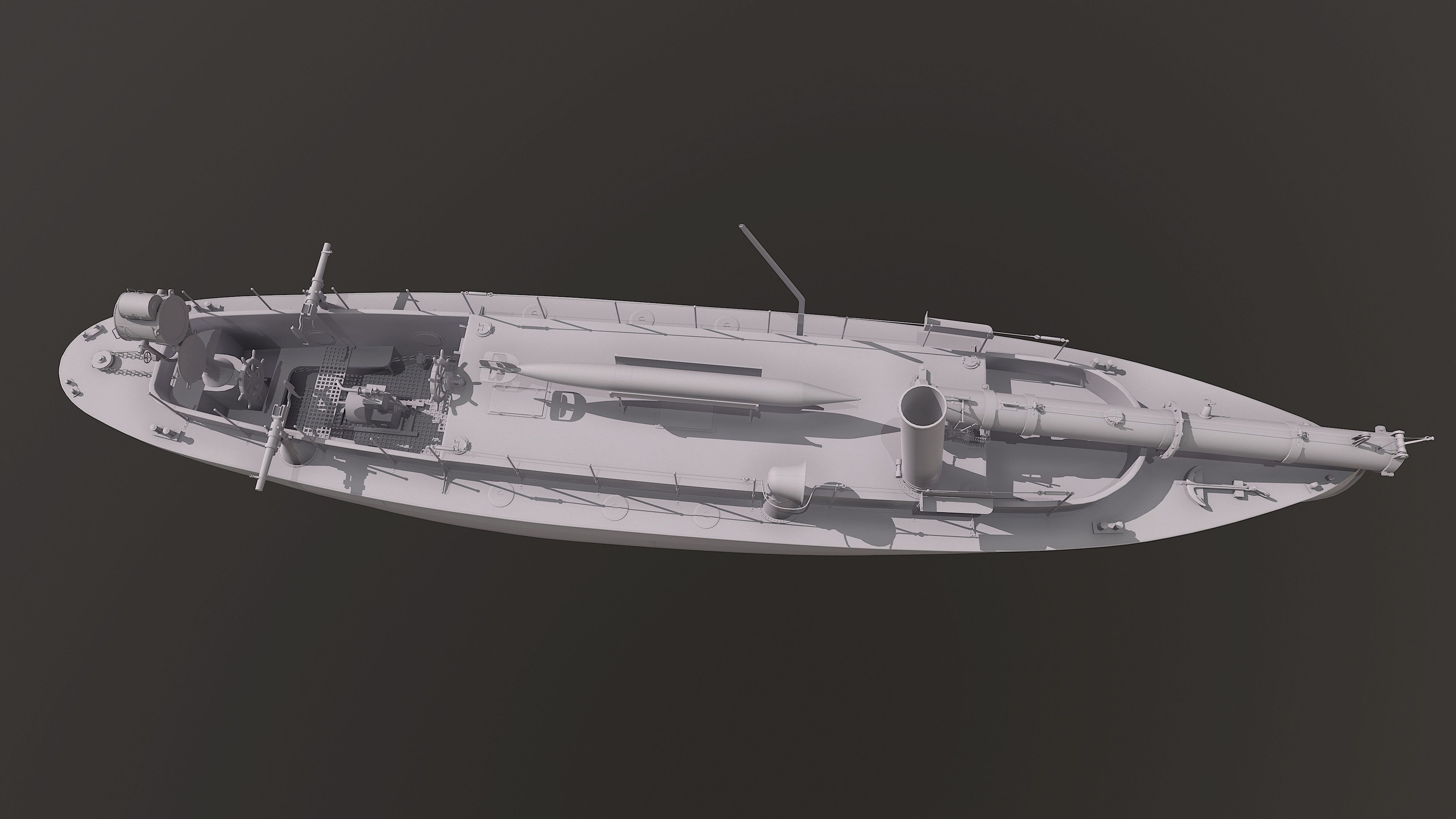50FutMinBoat Low-poly 3D model_27