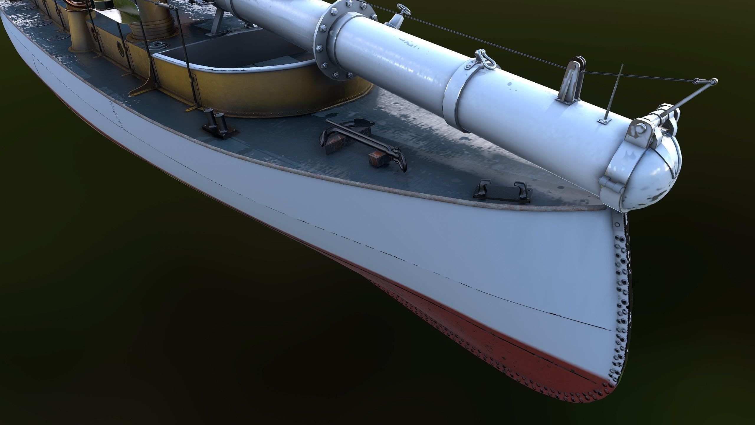 50FutMinBoat Low-poly 3D model_9