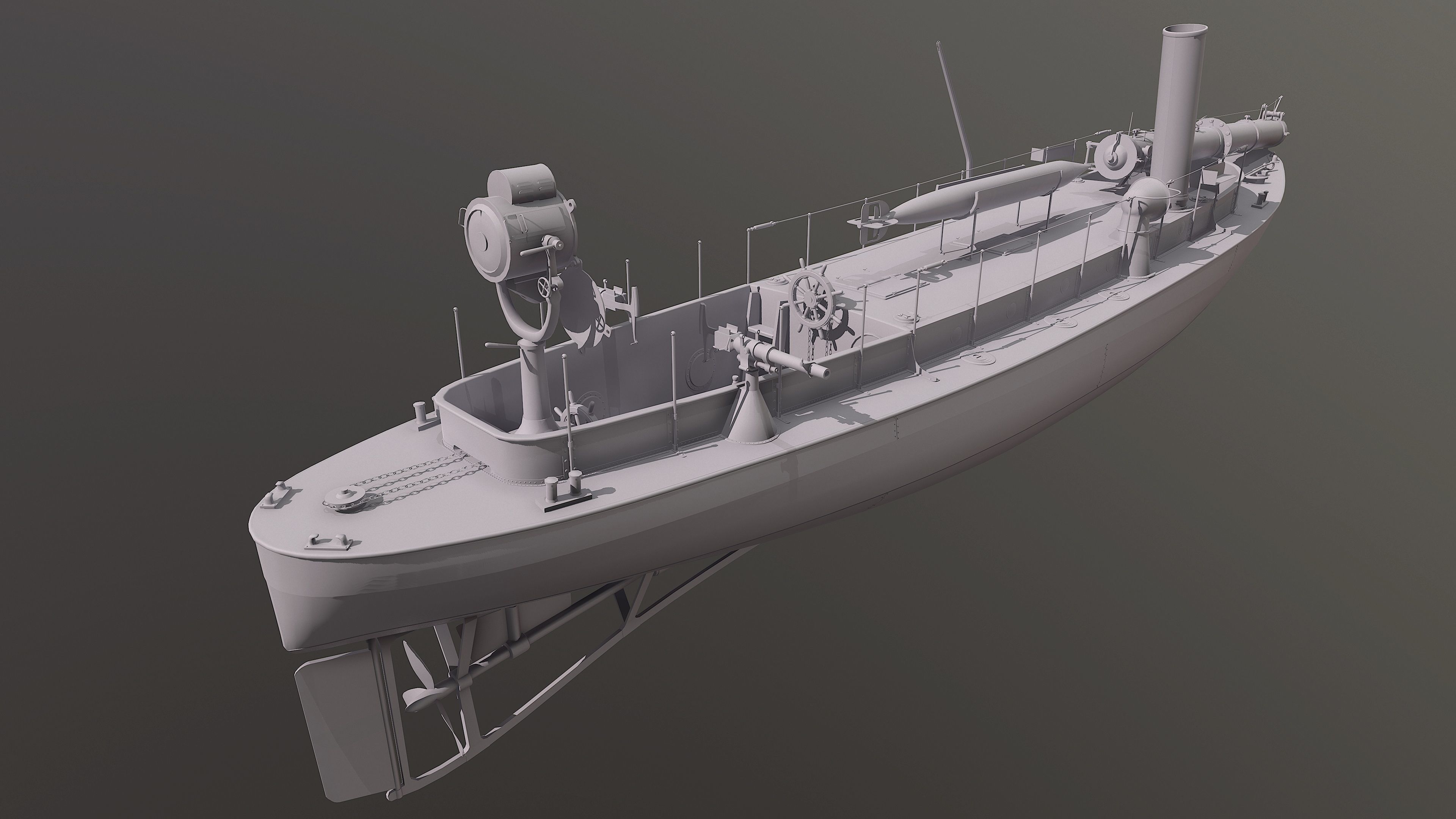 50FutMinBoat Low-poly 3D model_28