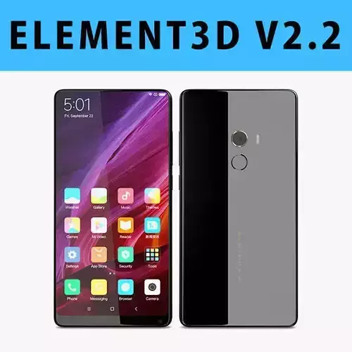 Xiaomi Mi Mix 2 Black 3D model