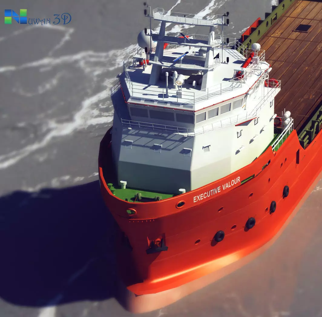 container ship Low-poly 3D model_0