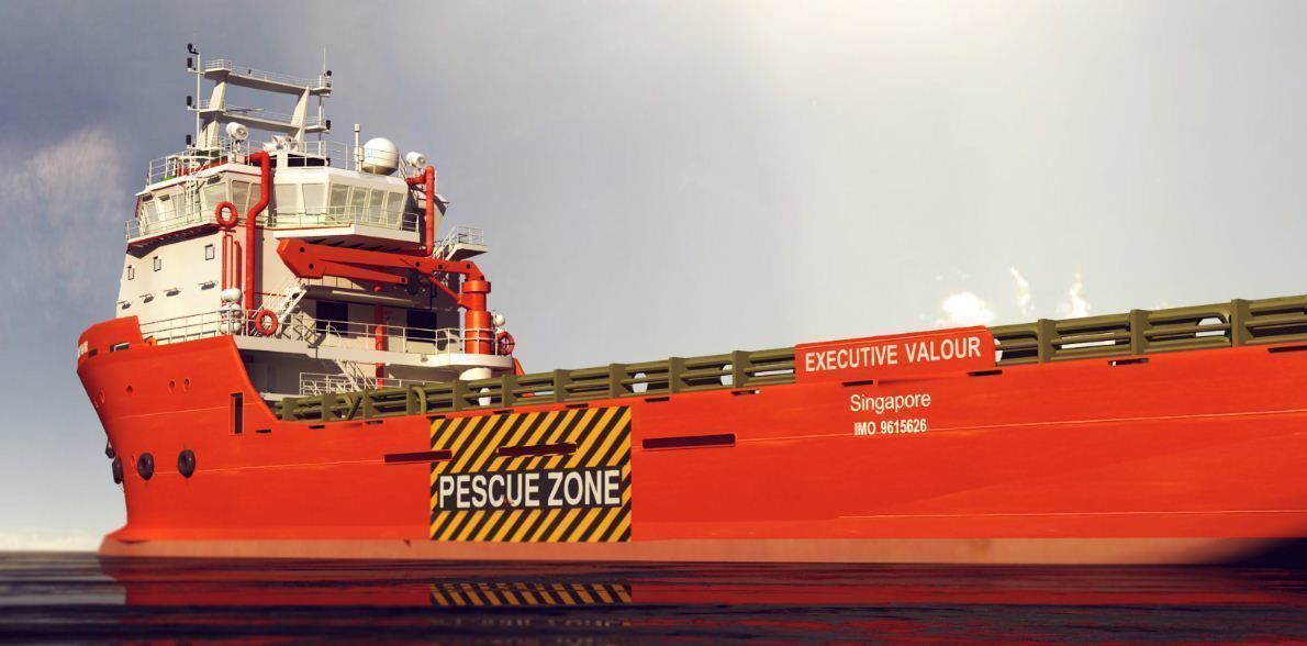 container ship Low-poly 3D model_2