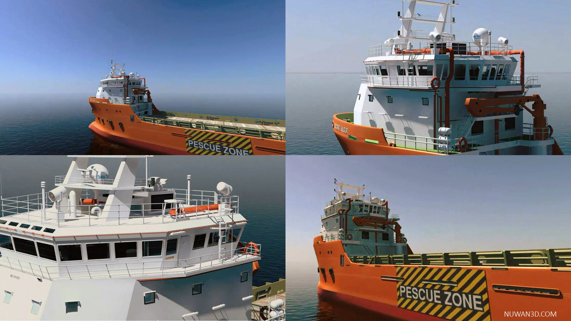 container ship Low-poly 3D model_1