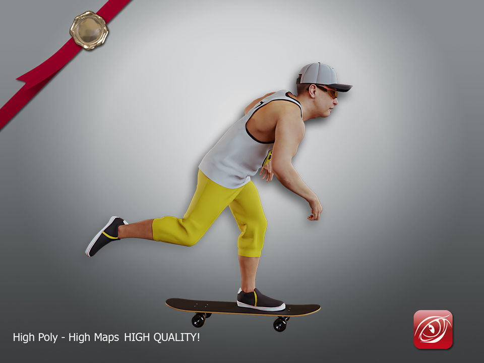 Skater Male A CC 21 30 004 3D model_8