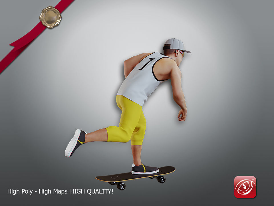 Skater Male A CC 21 30 004 3D model_6