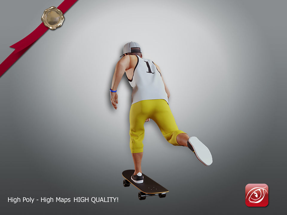 Skater Male A CC 21 30 004 3D model_1
