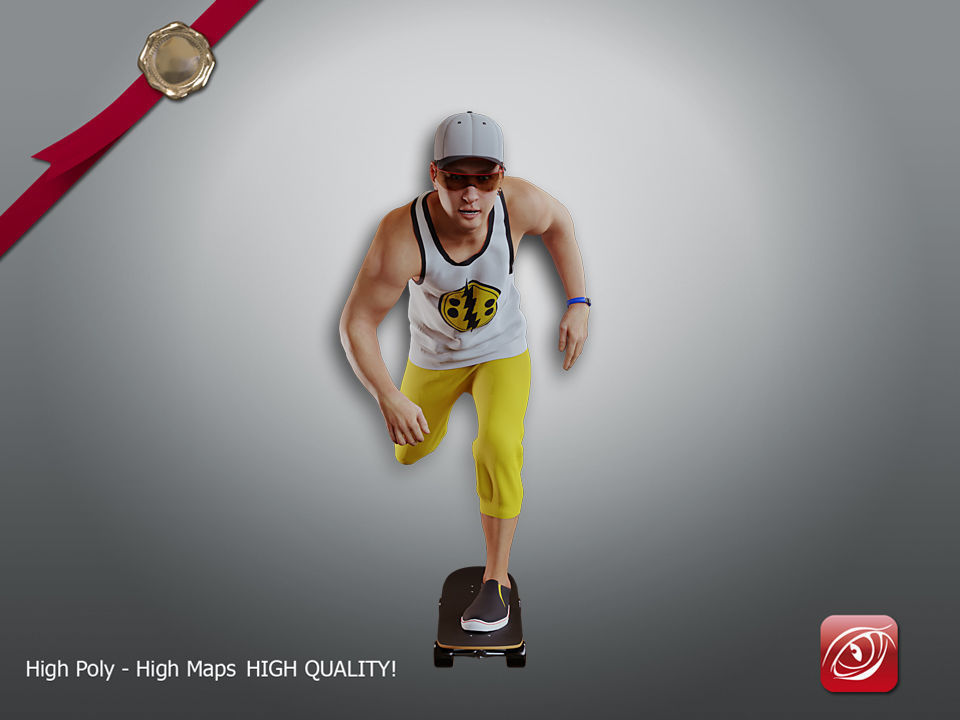 Skater Male A CC 21 30 004 3D model_9