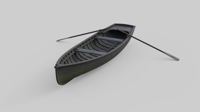 Rowboat 1A Low-poly 3D model