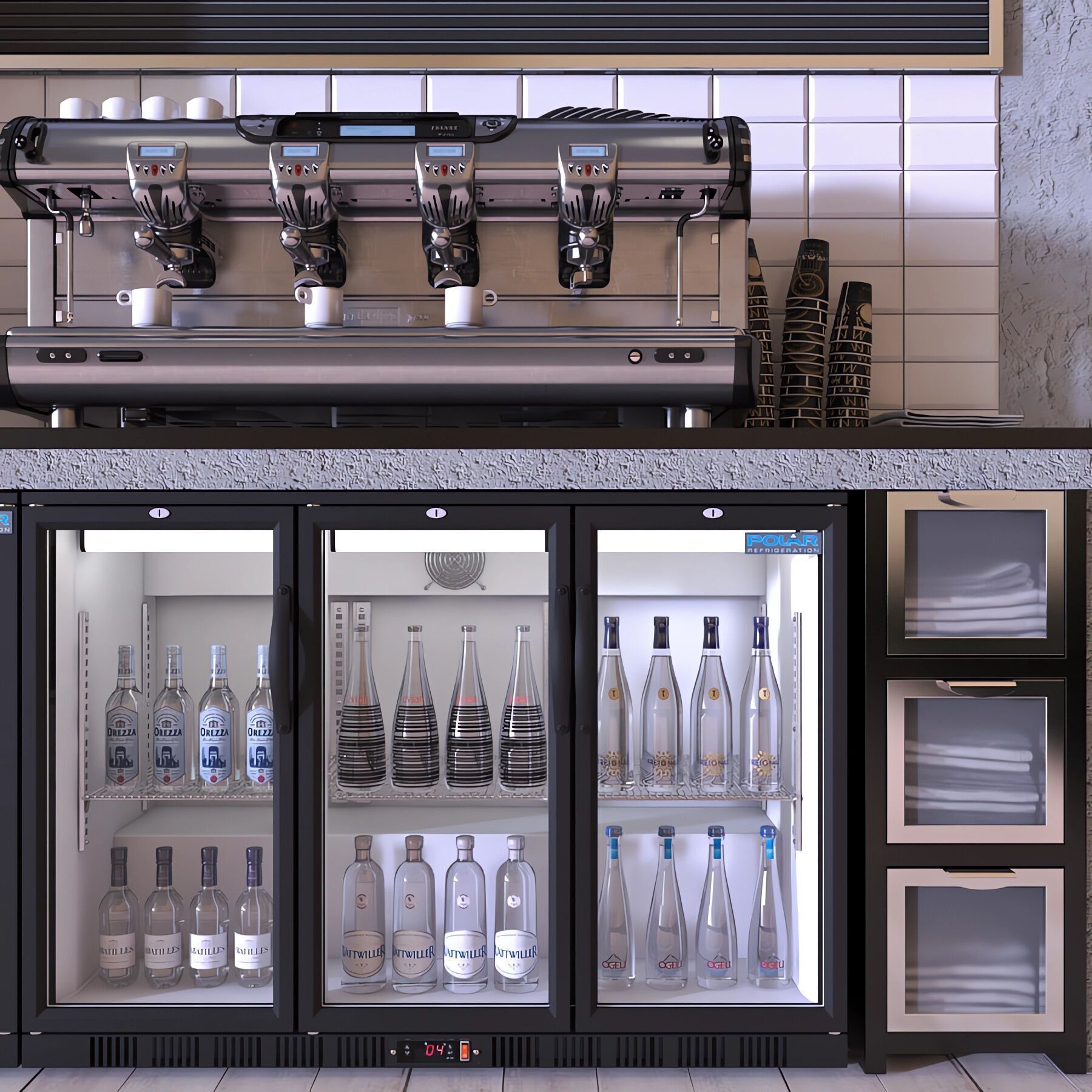 FRANKE T600 4 and Polar Fridges and Dasifreres 3D model_3