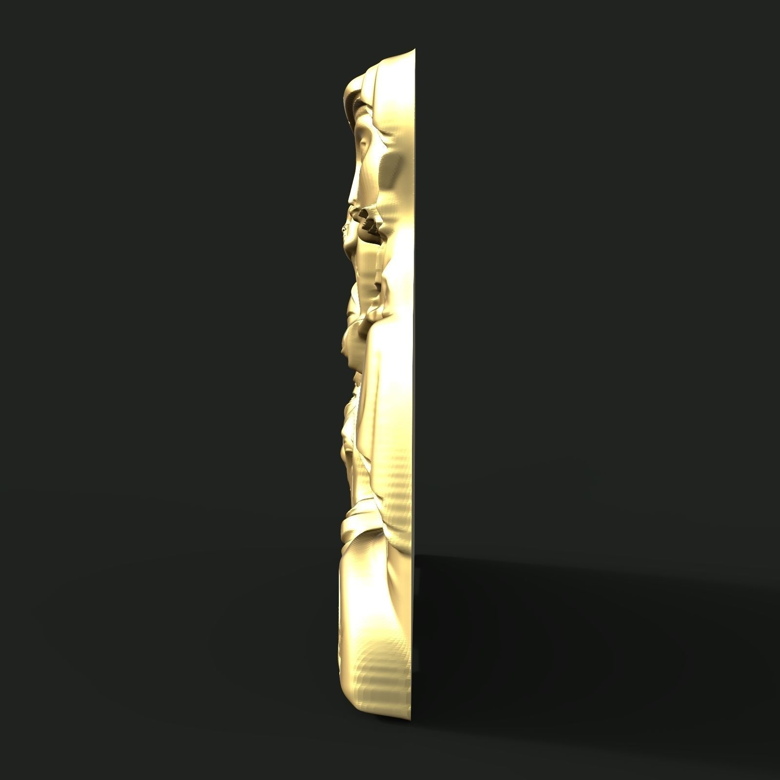 Mary and Jesus pendant 3D print model_6