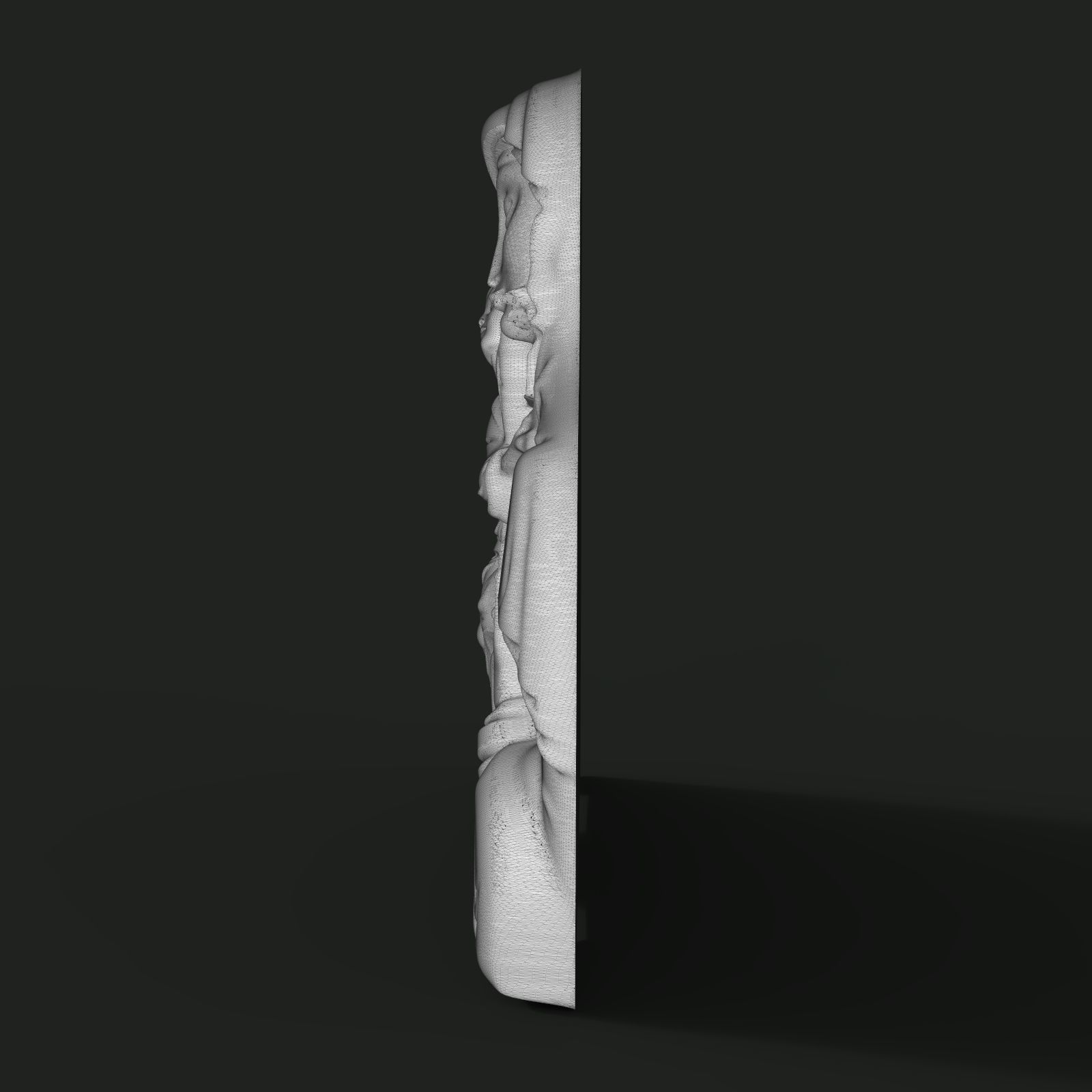 Mary and Jesus pendant 3D print model_14