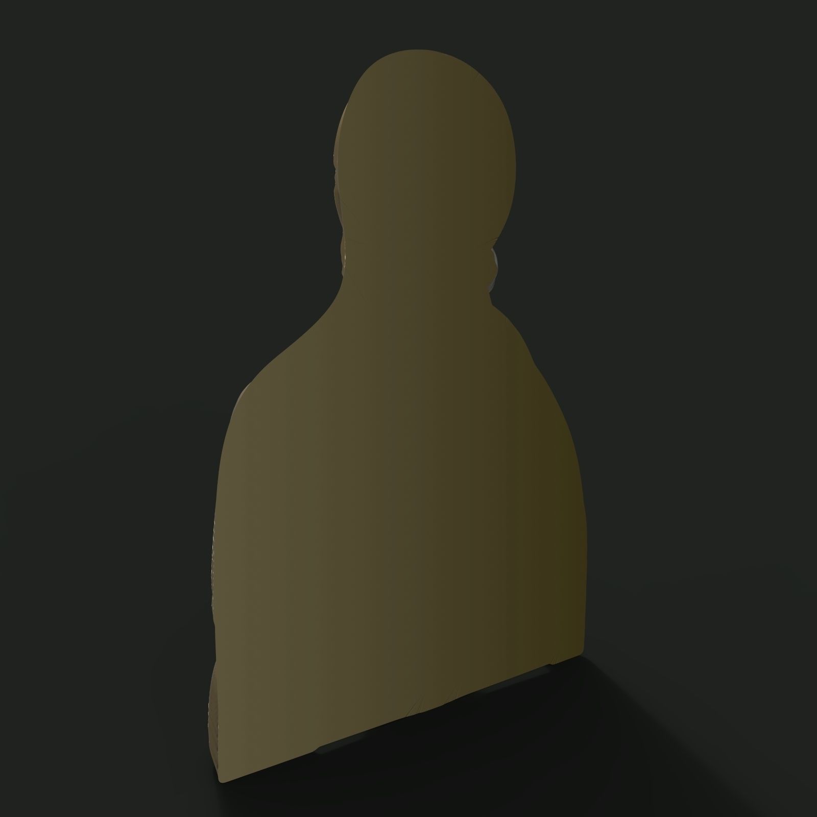 Mary and Jesus pendant 3D print model_7