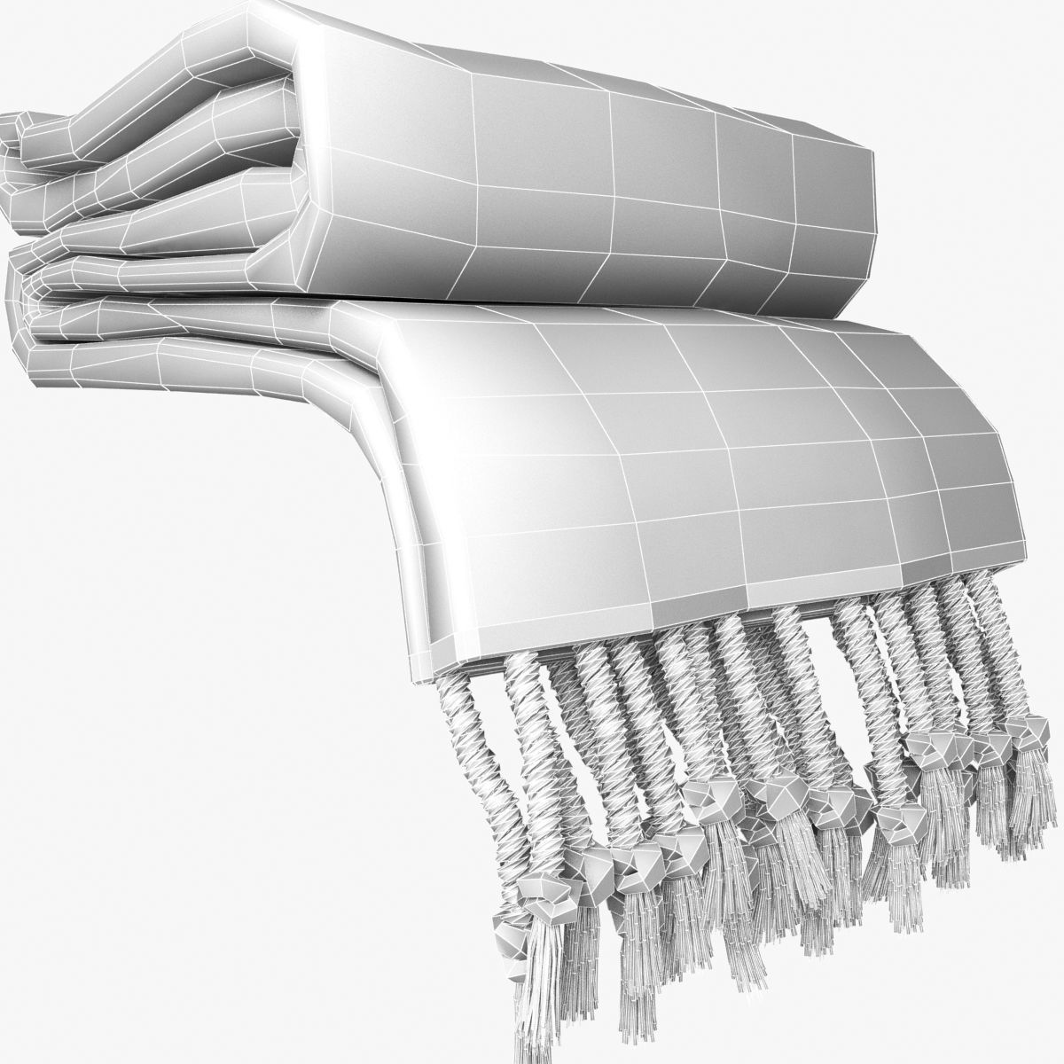 Folded Plaid for bed 3D model_9