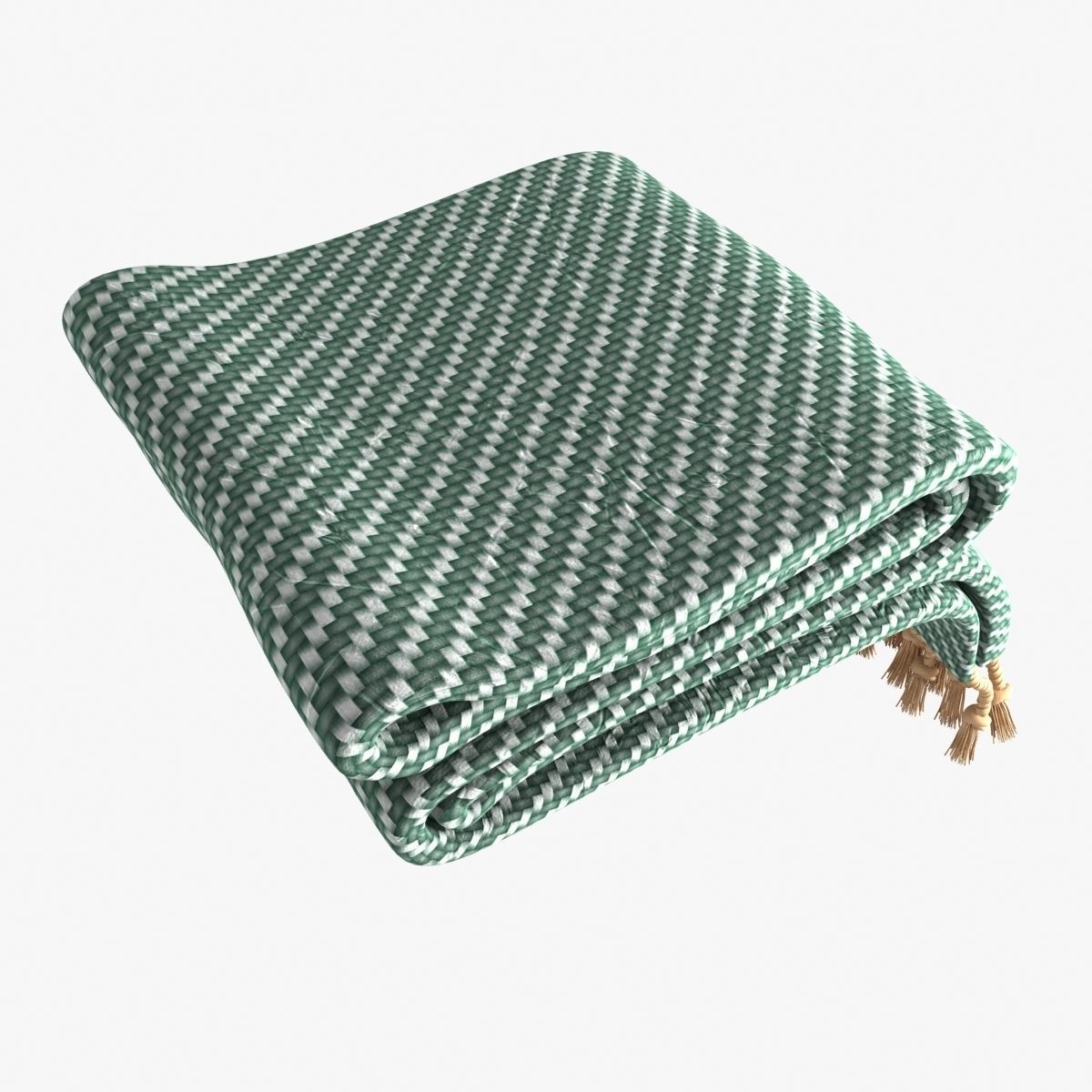 Folded Plaid for bed 3D model_3