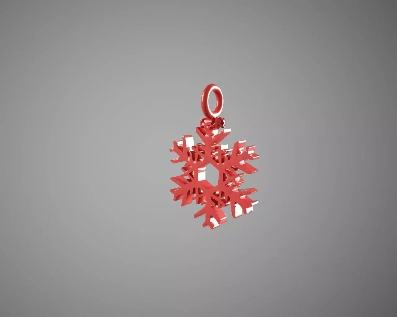 snowflake for Christmas tree 3D print model_0