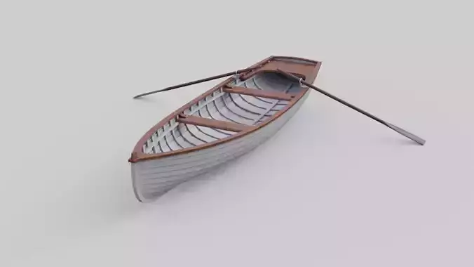 Rowboat 1B Low-poly 3D model