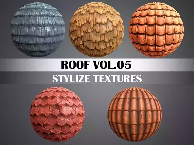 Stylized Roof Vol 05 - Hand Painted Texture 