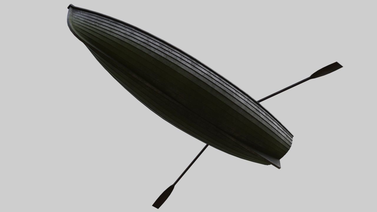 Rowboat 1C Low-poly 3D model_4