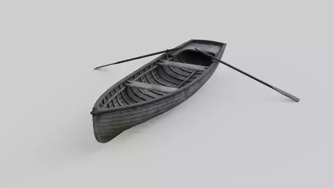 Rowboat 1C Low-poly 3D model