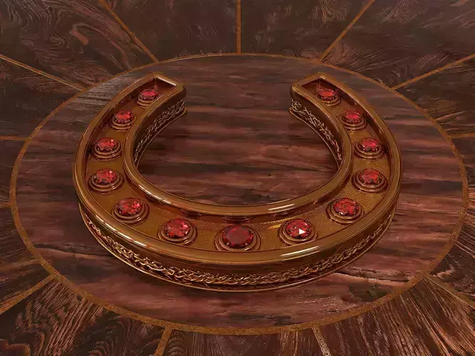 Horseshoe with stones