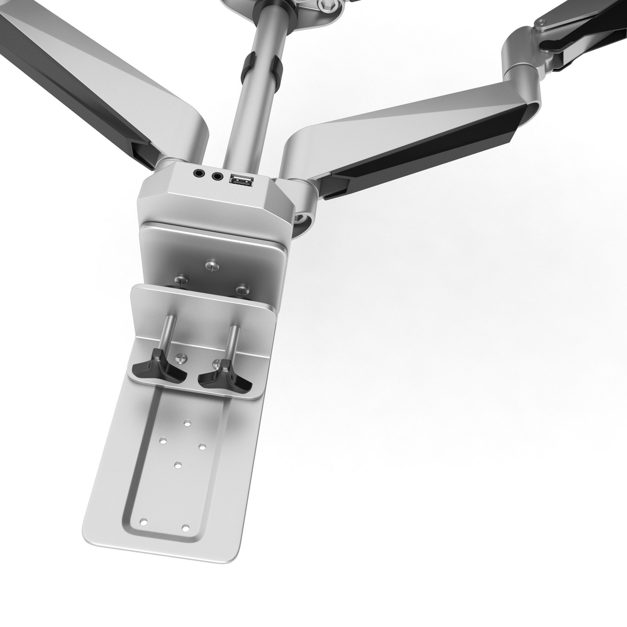 6-Monitors monitor stand with four monitors 3D model_22