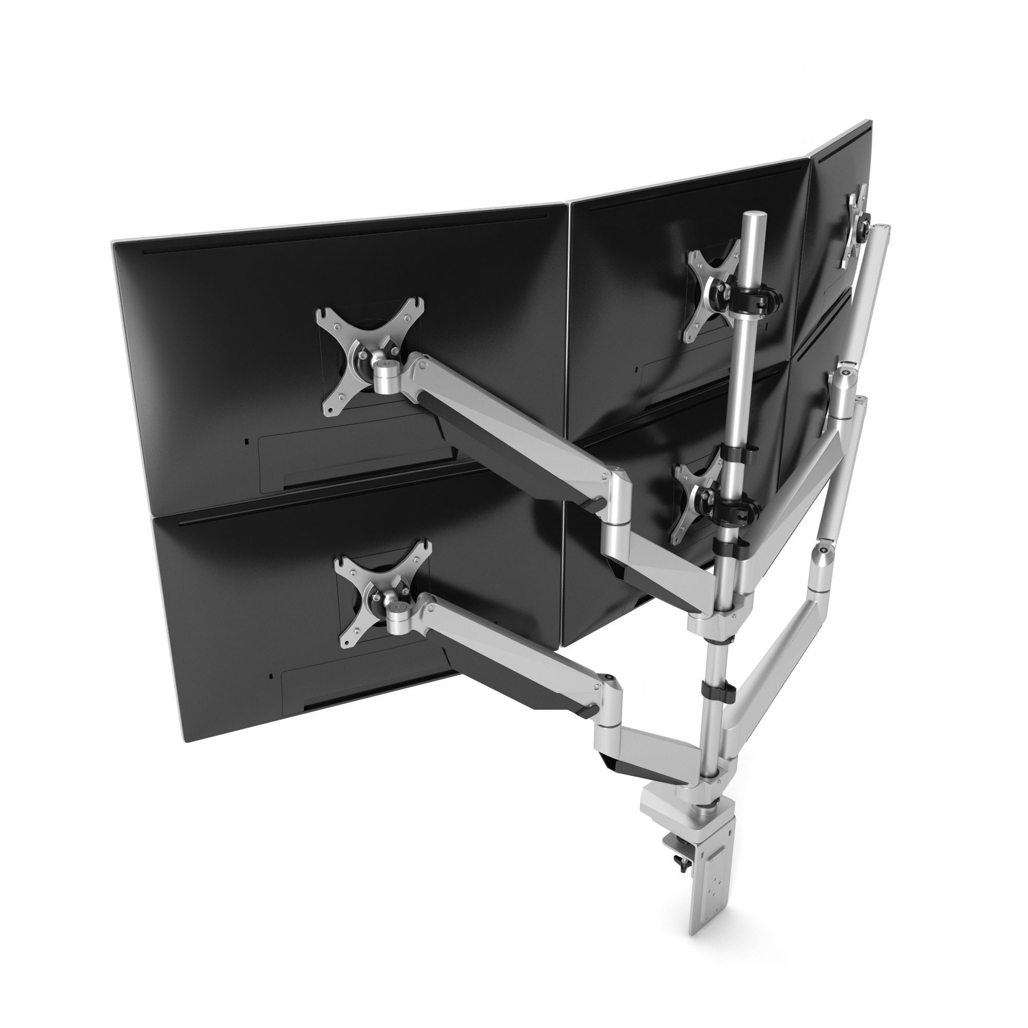 6-Monitors monitor stand with four monitors 3D model_6