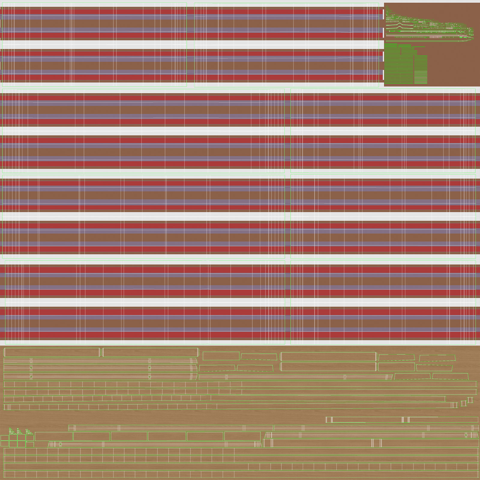 Wooden Sledge 3D model_26