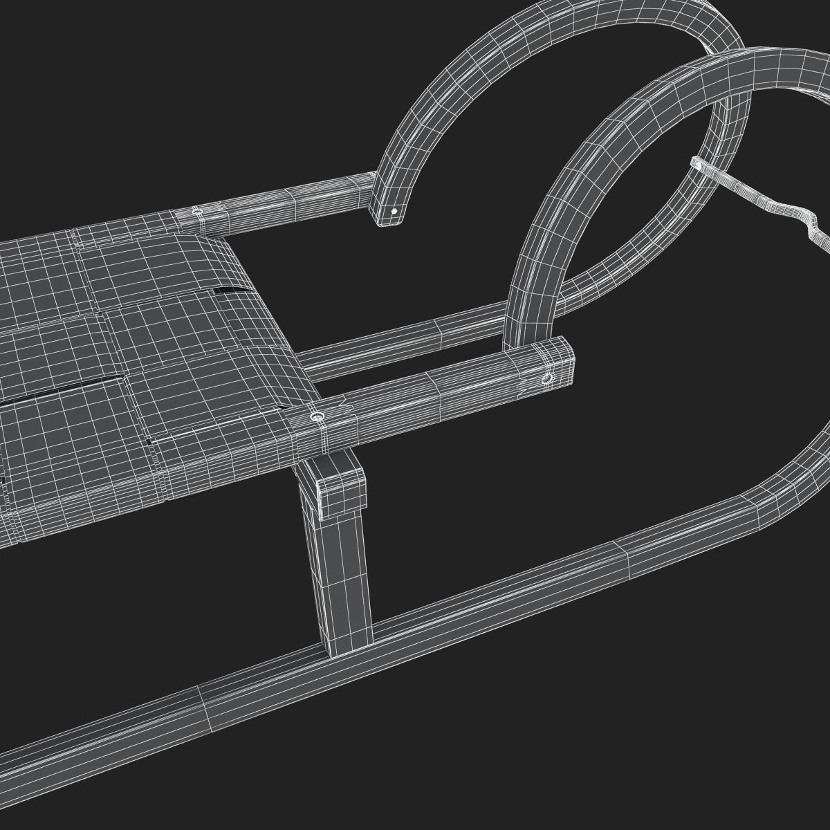 Wooden Sledge 3D model_22