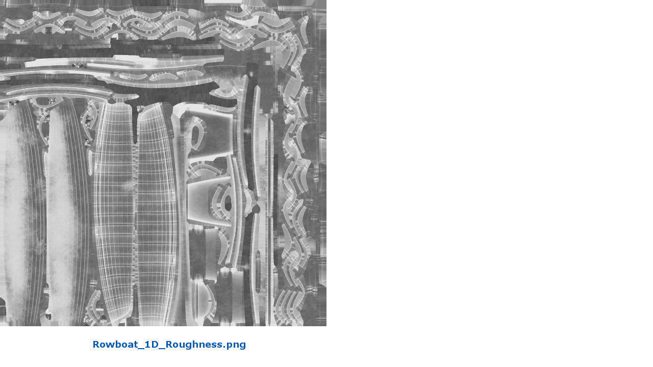 Rowboat 1D Low-poly 3D model_9