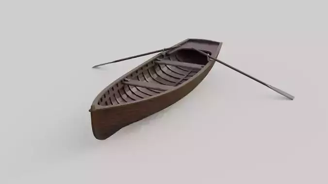 Rowboat 1D Low-poly 3D model