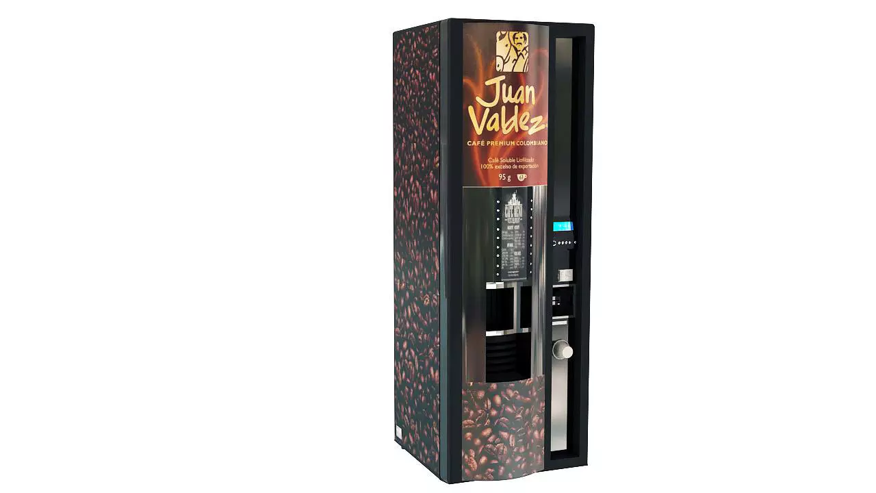 Colombian coffee vending machine 3D model_0