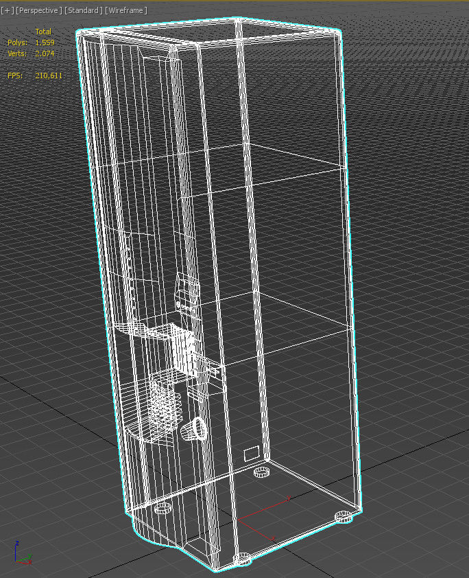 Colombian coffee vending machine 3D model_20