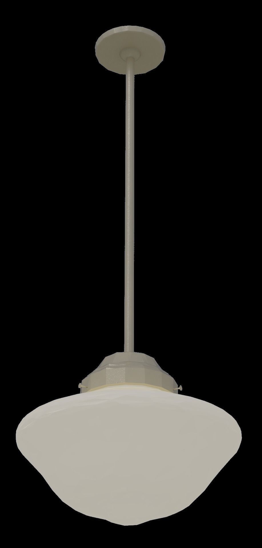Ceiling hung pendant light architectural interior scene lighting Low-poly 3D model_3