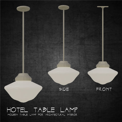 Ceiling hung pendant light architectural interior scene lighting Low-poly 3D model