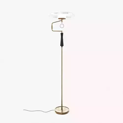 Custom made brass floor lamp 3D model