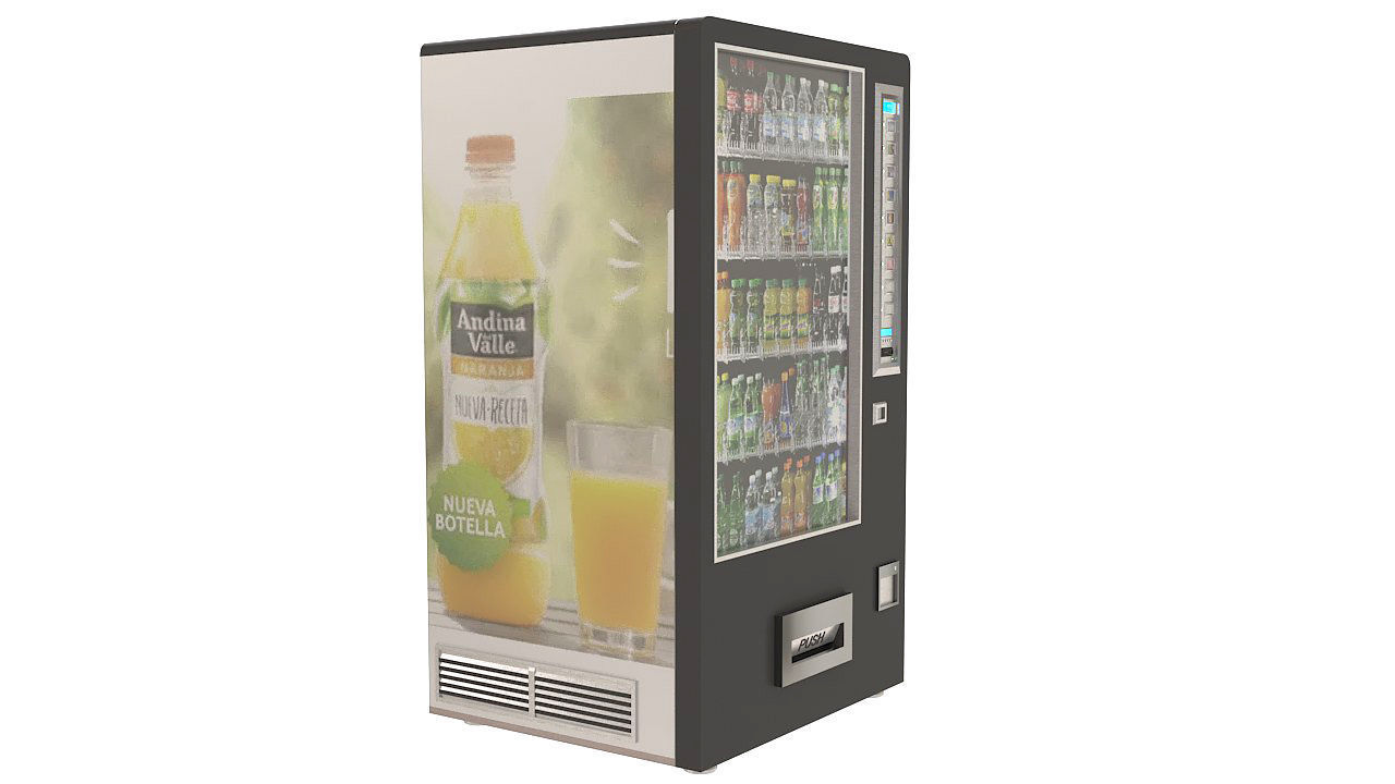 Electronic beverage vending machine 3D model_4