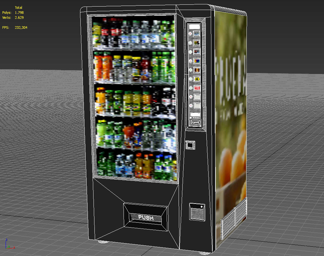 Electronic beverage vending machine 3D model_14