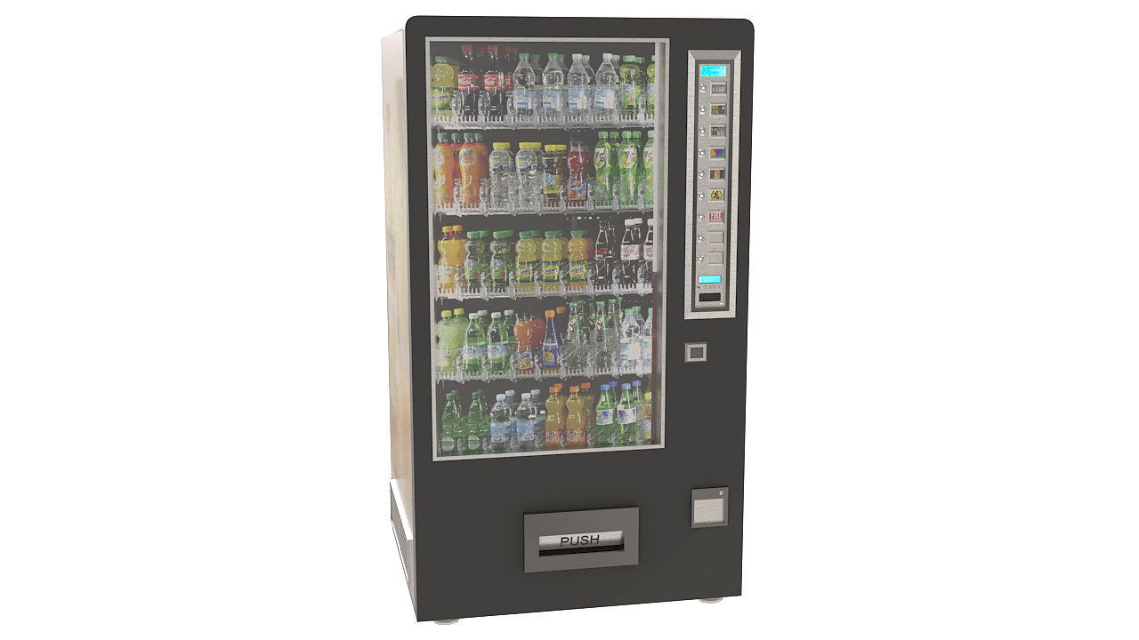 Electronic beverage vending machine 3D model_2