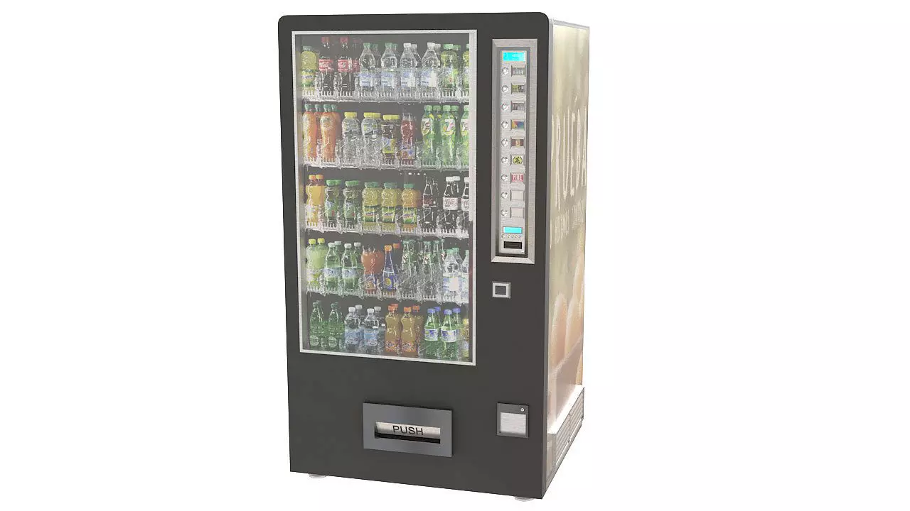 Electronic beverage vending machine 3D model_0