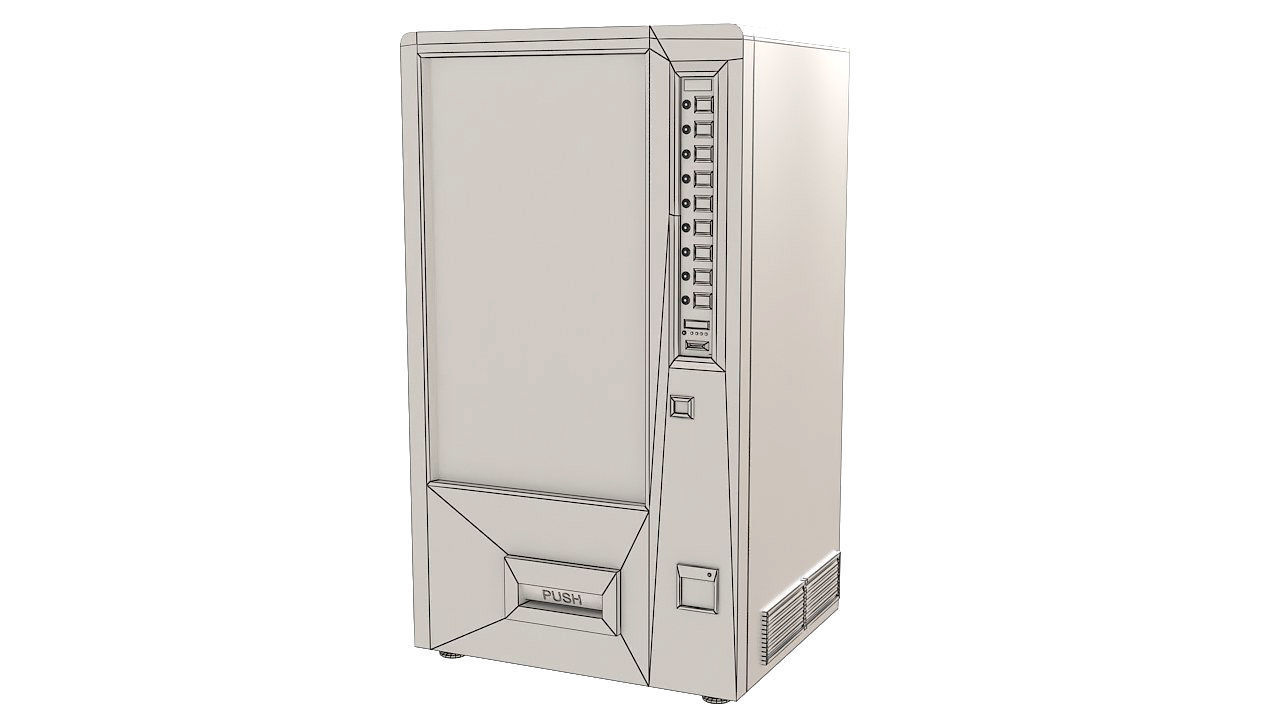 Electronic beverage vending machine 3D model_8