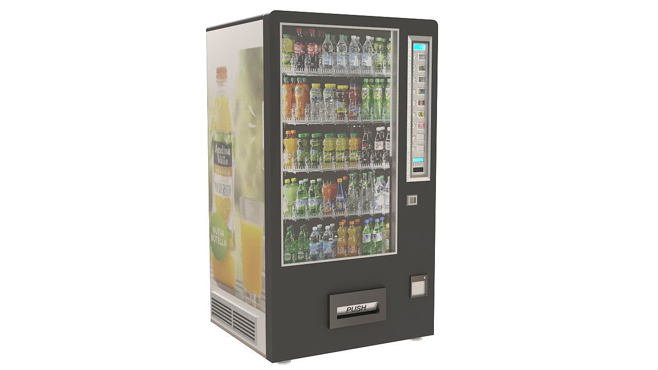 Electronic beverage vending machine 3D model_3