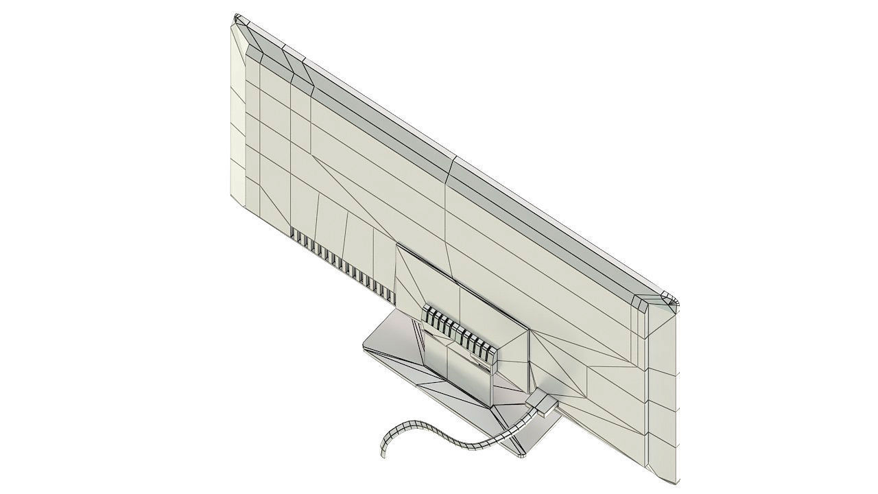 Pc brandless monitor HD 3D model_9