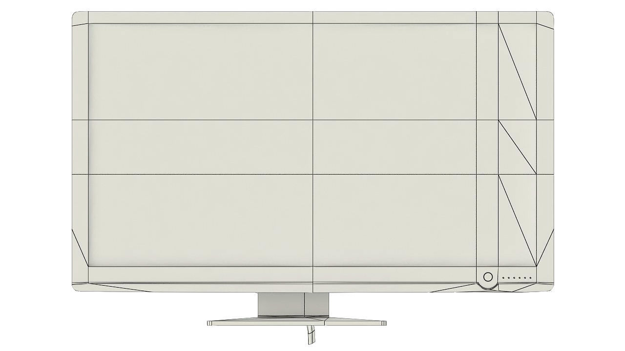 Pc brandless monitor HD 3D model_10