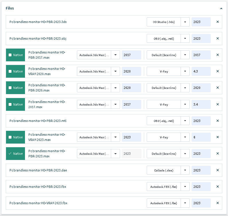 Pc brandless monitor HD 3D model_19