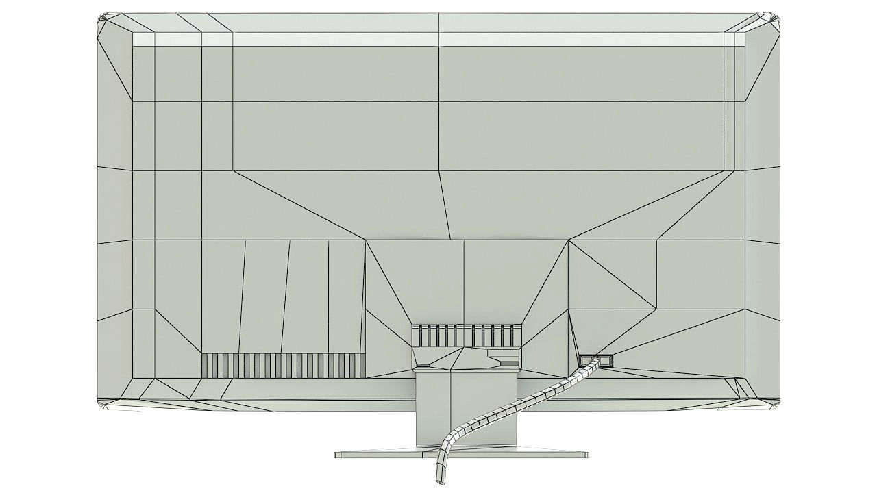 Pc brandless monitor HD 3D model_12