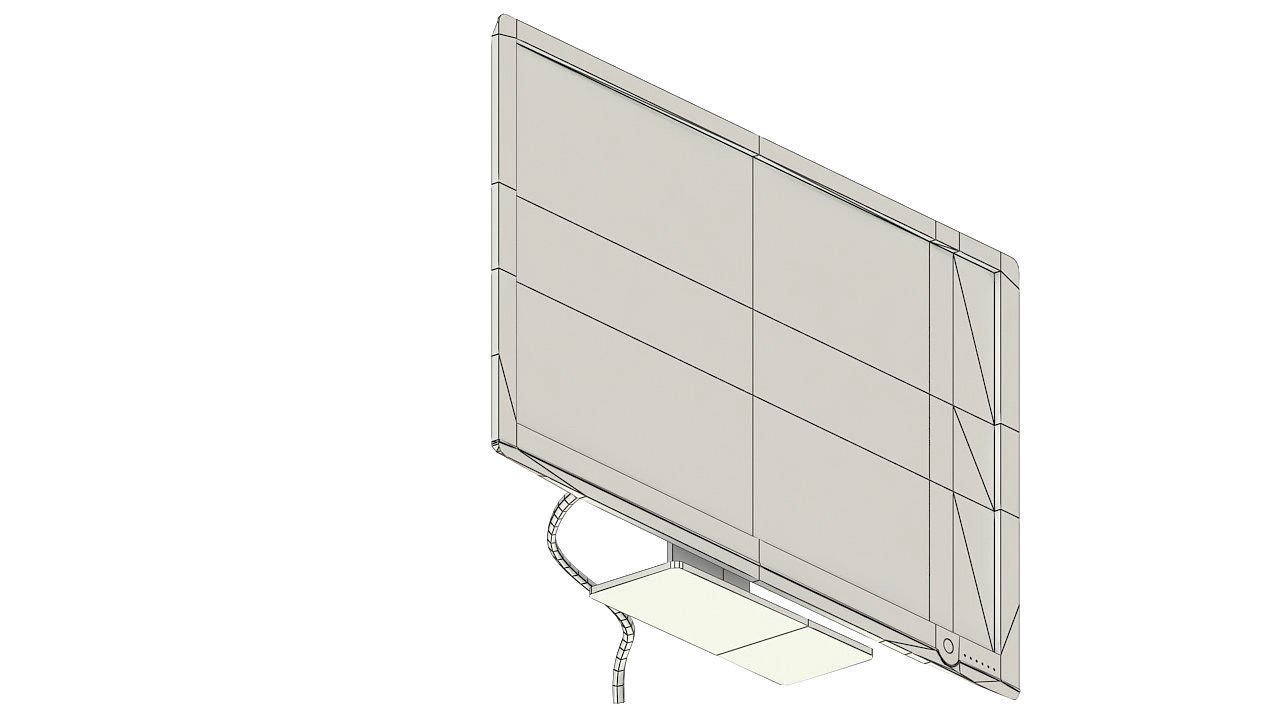 Pc brandless monitor HD 3D model_8