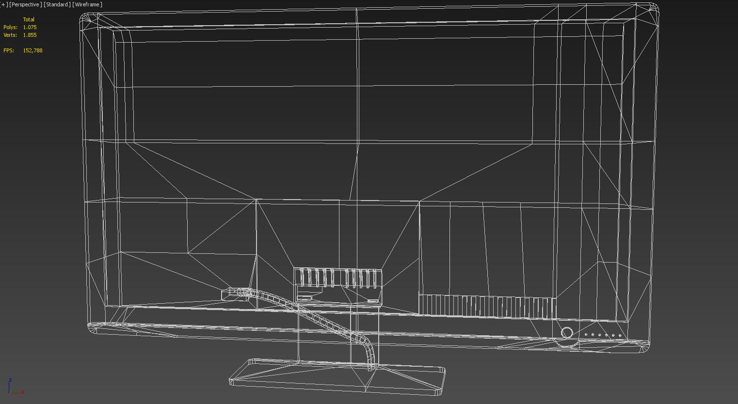 Pc brandless monitor HD 3D model_13