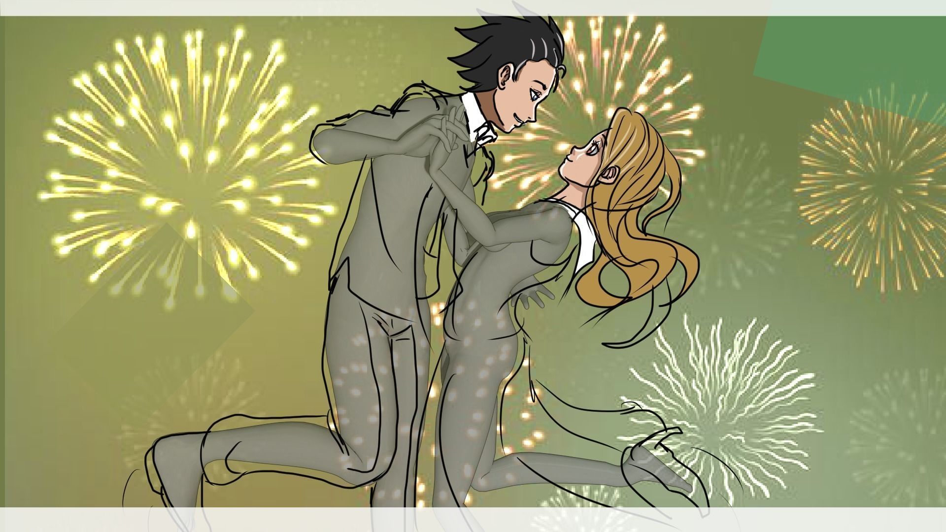 anime male and female base mesh 3D model_0