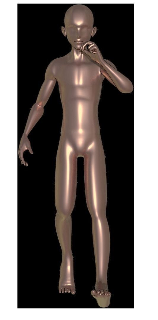 anime male and female base mesh 3D model_8