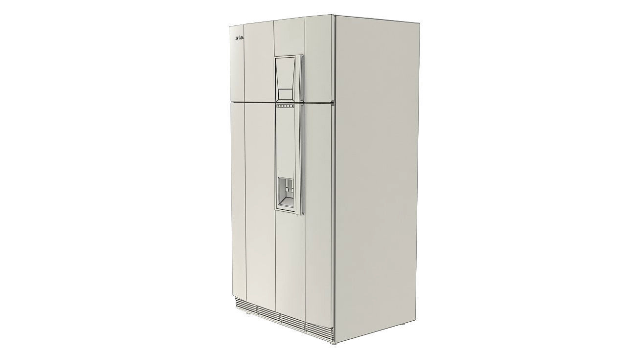 Brandless black refrigerator freezer 3D model_10